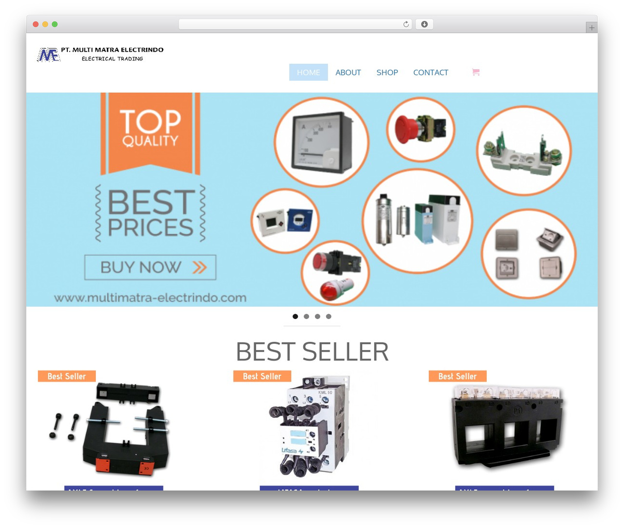 Zero WordPress website theme - multimatra-electrindo.com
