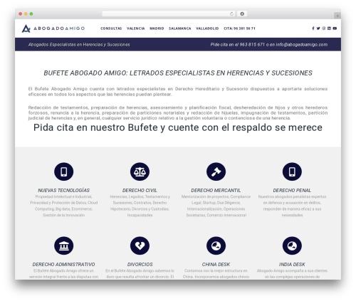 Lawyers premium WordPress theme - abogados-herencias.com
