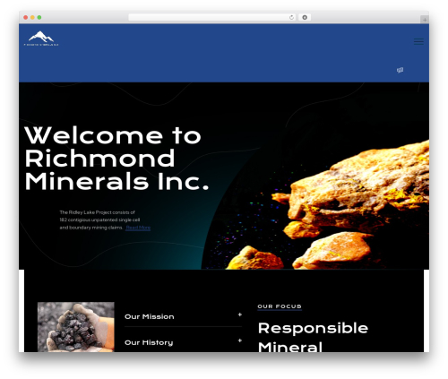 WordPress theme Minemo - richmondminerals.com