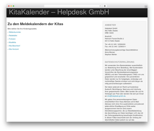 BootstrapWP WP theme - kitakalender.de