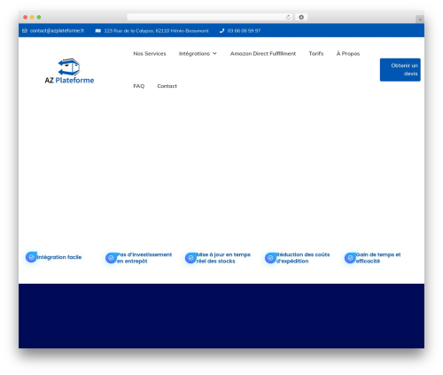 Techno premium WordPress theme - azplateforme.fr