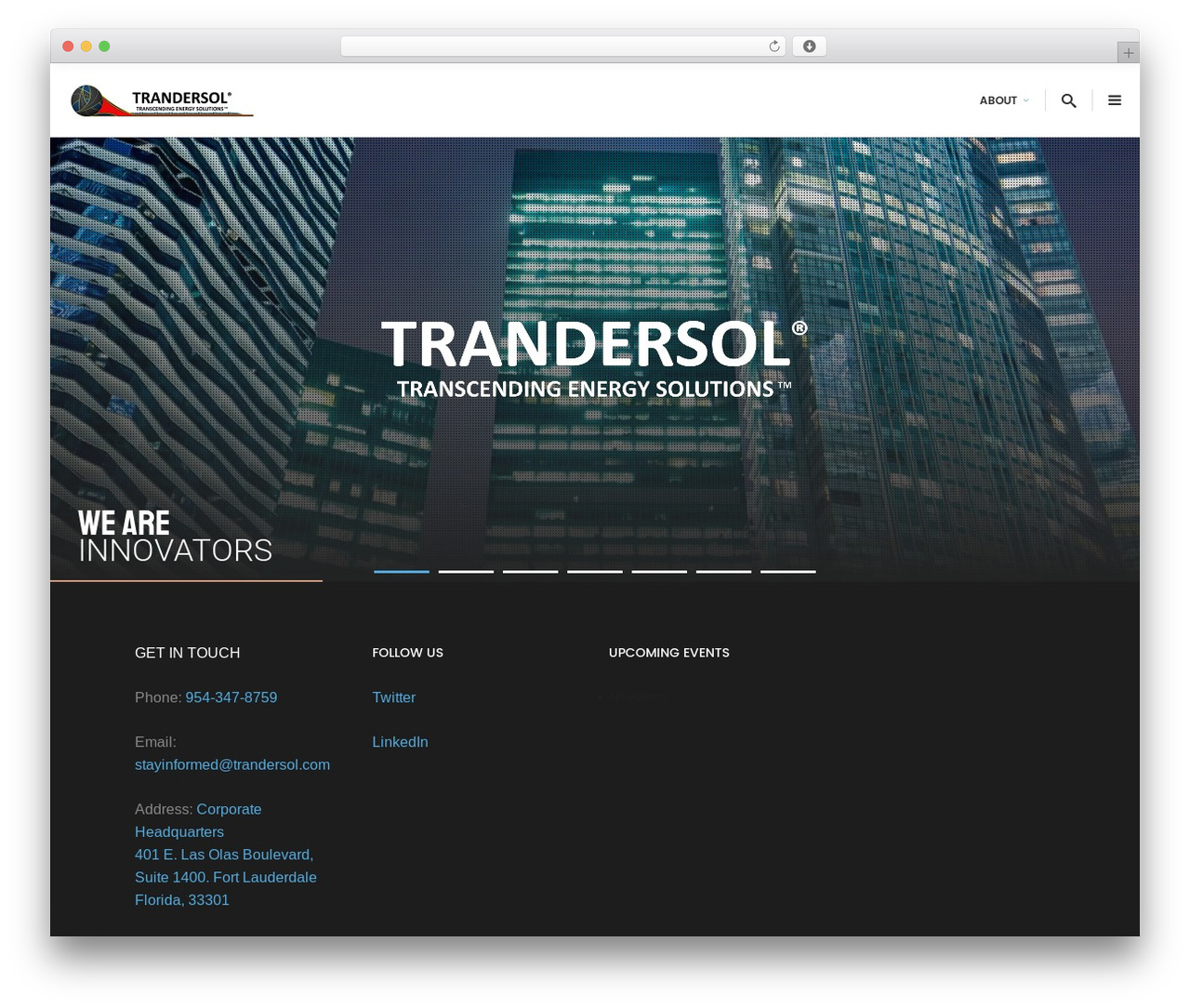 WordPress website theme Node - trandersol.com
