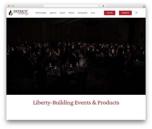 Aardvark WordPress website theme - patriotacademy.com