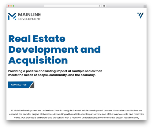 Hello Elementor theme WordPress - mainlinedevelopment.com