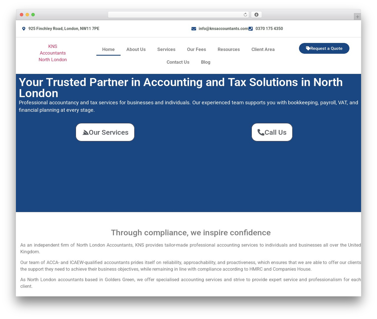 WordPress theme Hello Elementor - knsaccountants.com
