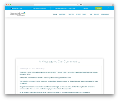 WordPress theme Divi - clrcs.com