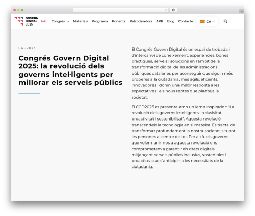 WordPress website theme Confera - governdigital.cat