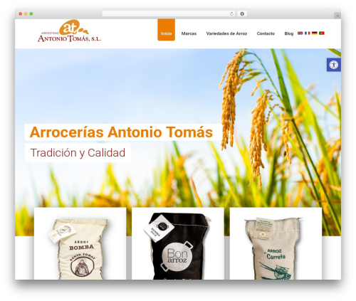 Codevz plus WordPress plugin - arroztomas.es