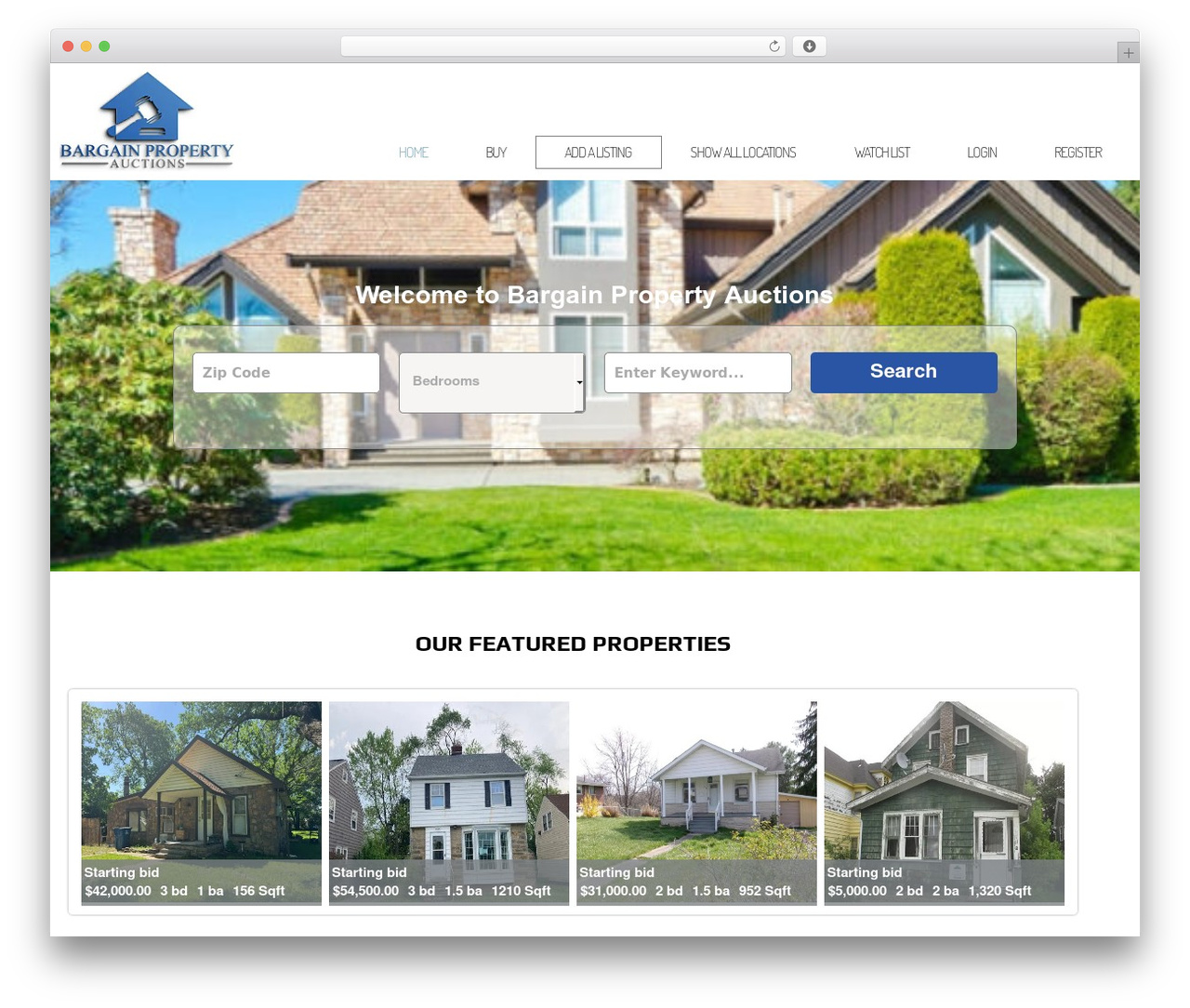 auctiontheme theme WordPress - bargainpropertyauctions.com