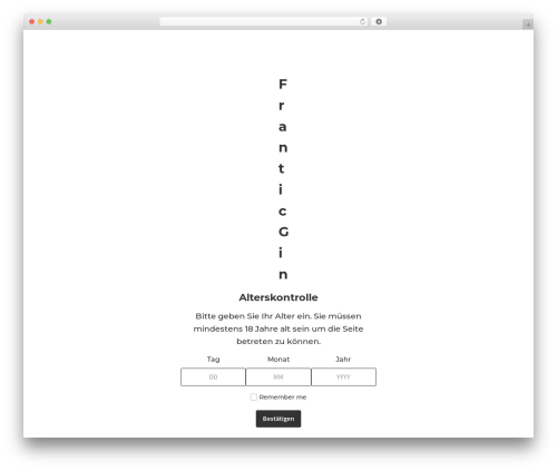 Best WordPress theme Storefront - frantic-gin.ch