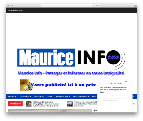 ChromeNews WordPress theme free download - maurice-info.mu