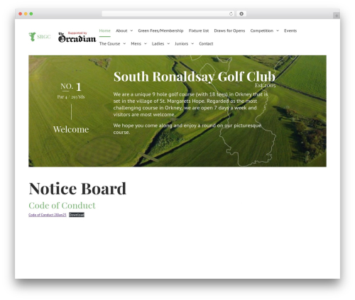 Theme WordPress SRGC Theme - southronaldsaygolf.com