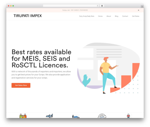 WordPress theme Webify - importexportlicence.com