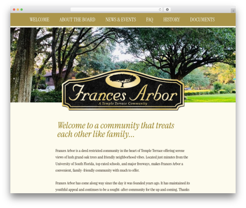 WordPress theme Divi - francesarborhoa.com