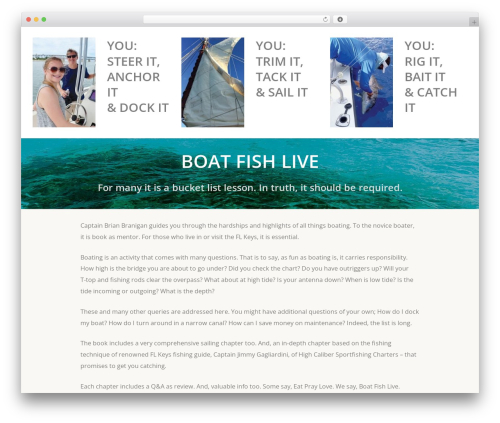 Create WordPress theme - boatfishlive.net