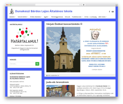 Best WordPress theme NEBlue - bardosiskola.hu