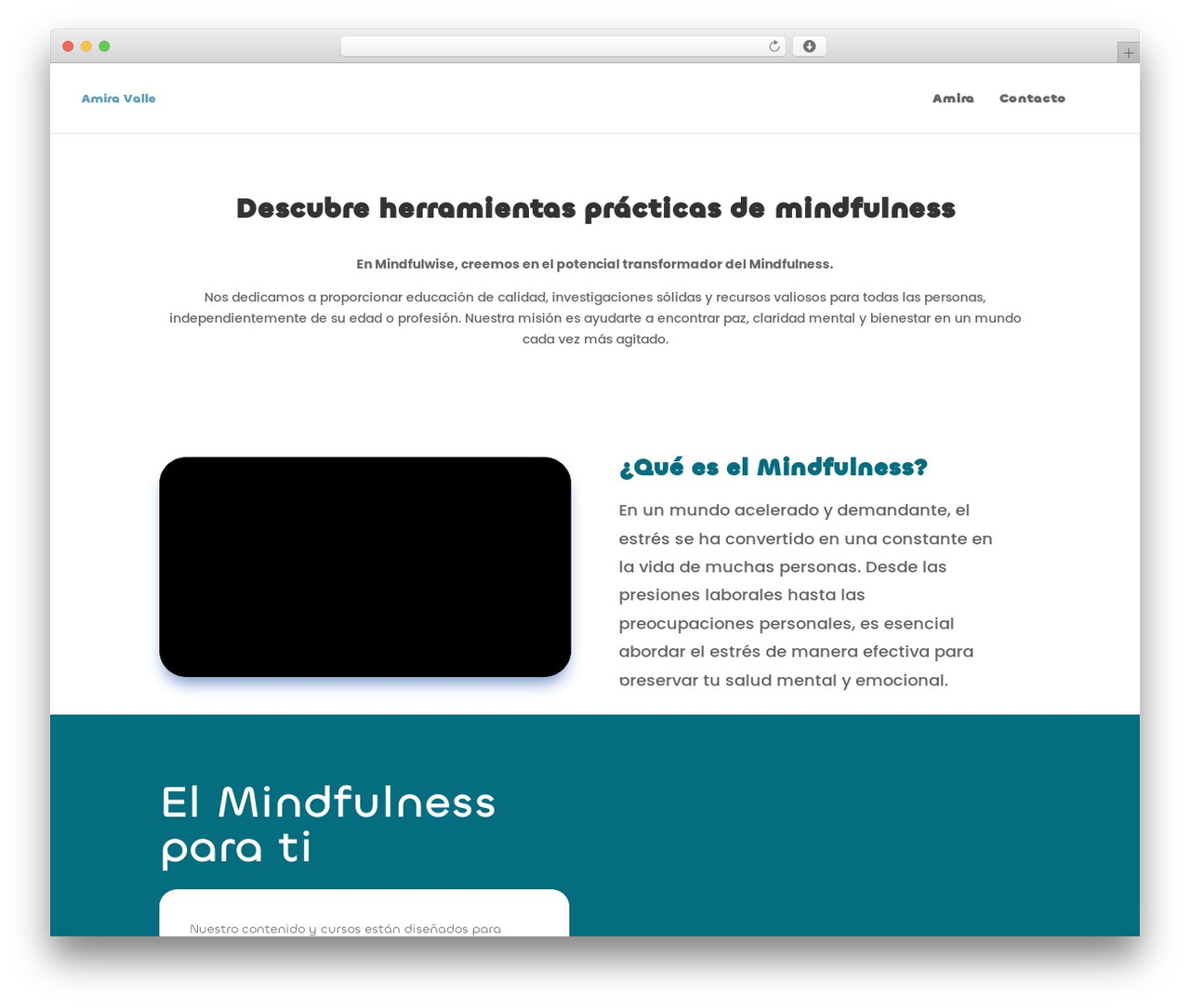 Divi WordPress theme design - amiravalle.com