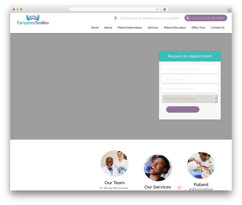 DoctorGenius Framework theme WordPress - atlantapamperedsmiles.com
