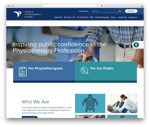 Physio WordPress theme - manitobaphysio.com