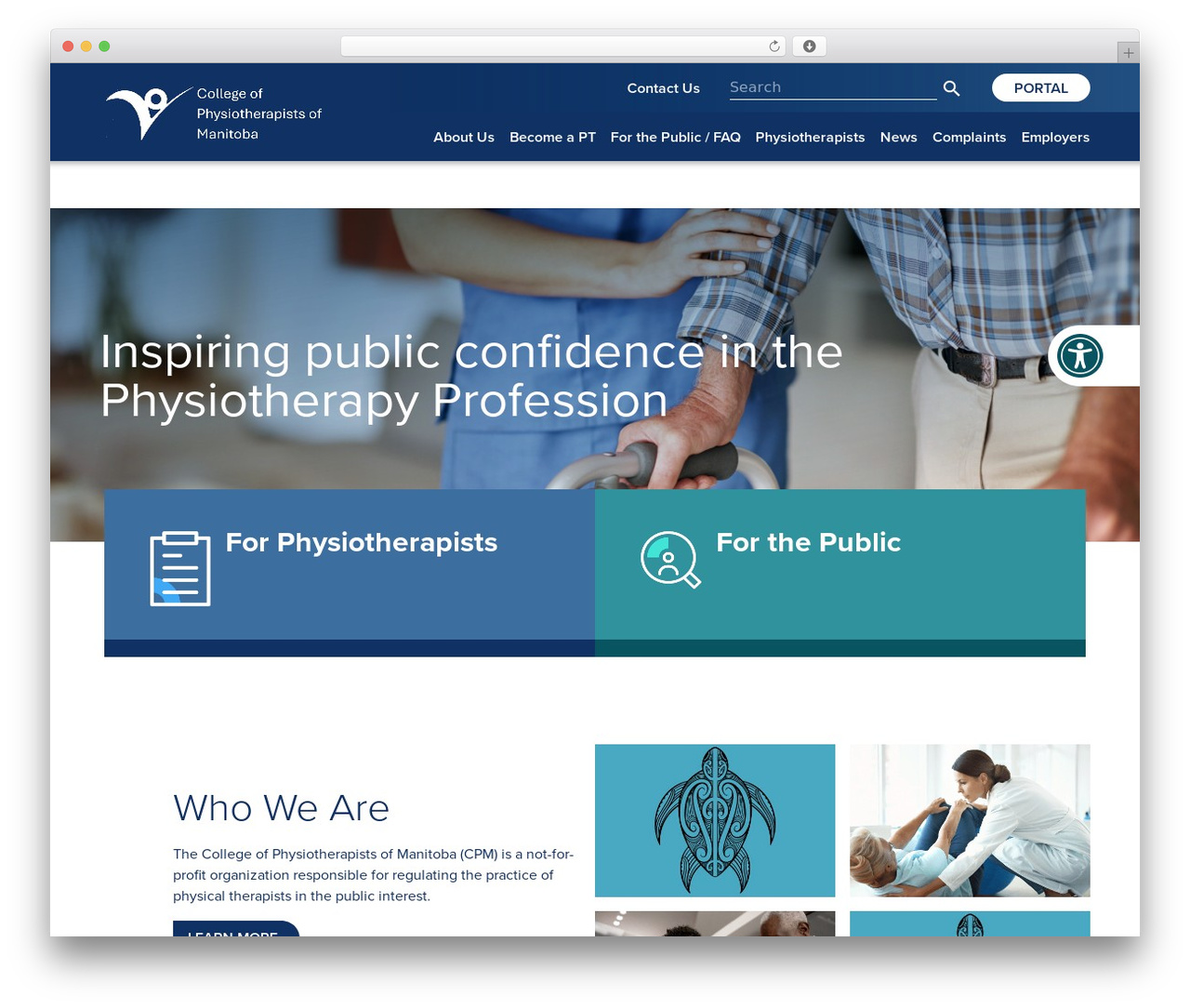 physio WordPress theme - manitobaphysio.com