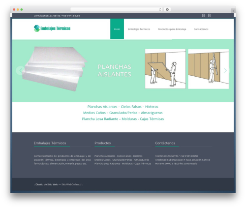 Sapphire WordPress (shared on wplocker.com) WordPress theme - embalajestermicos.cl