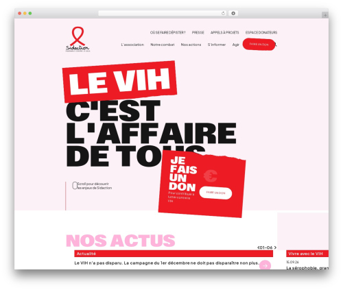 sidaction theme WordPress - www.sidaction.org
