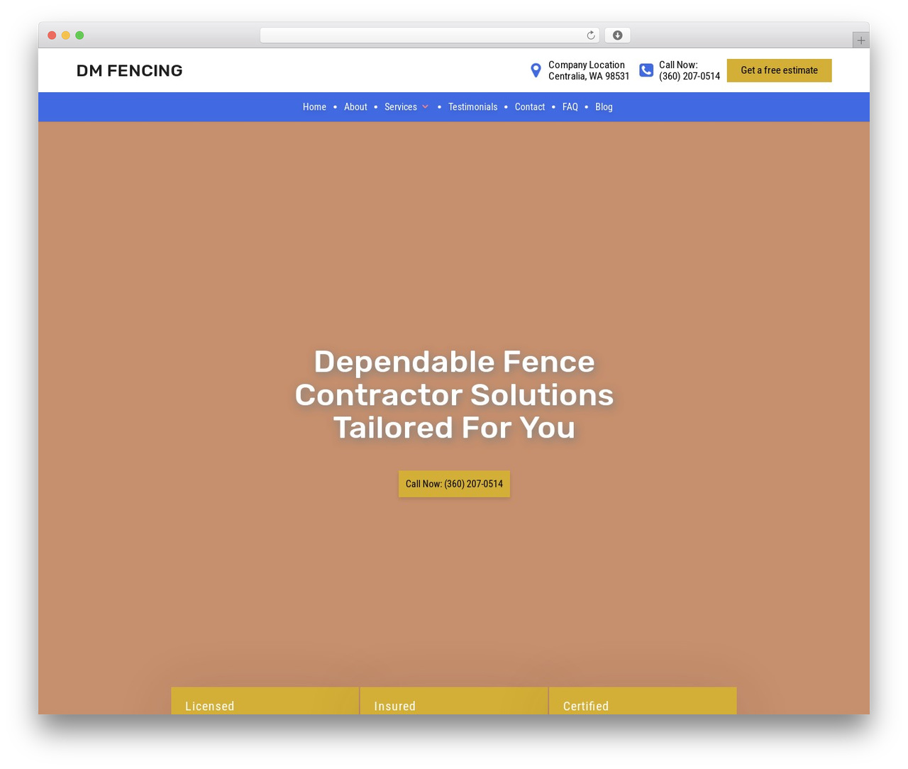 Theme WordPress Divi - dmfencingwa.com