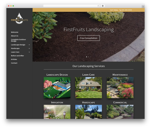WordPress theme Divi - firstfruitslandscaping.com