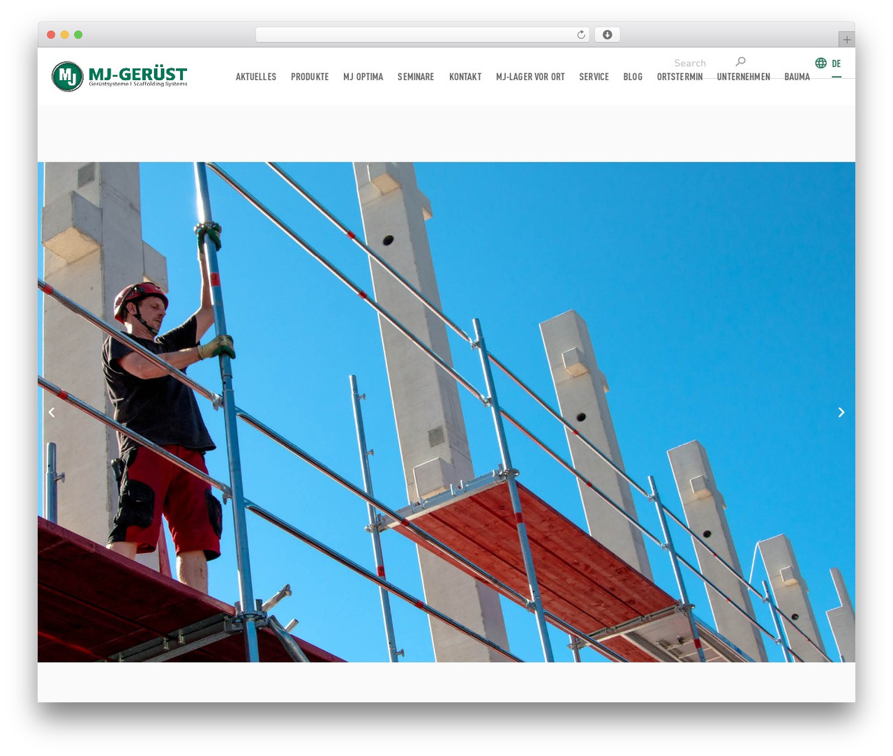 WordPress website theme MJ - mj-geruest.de