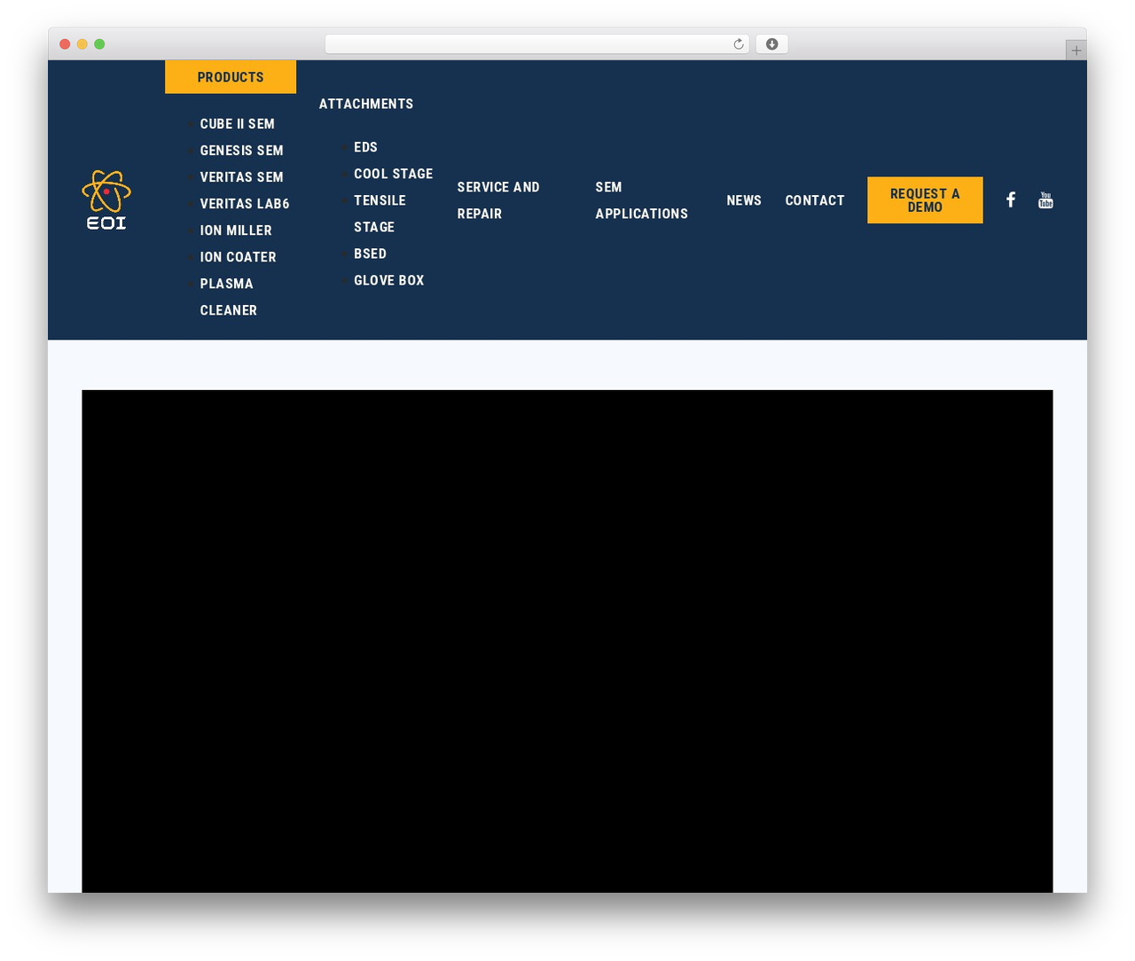 Electron Optics Instruments WP theme - eoillc.com