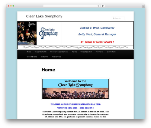 NomNom theme WordPress - clearlakesymphony.org