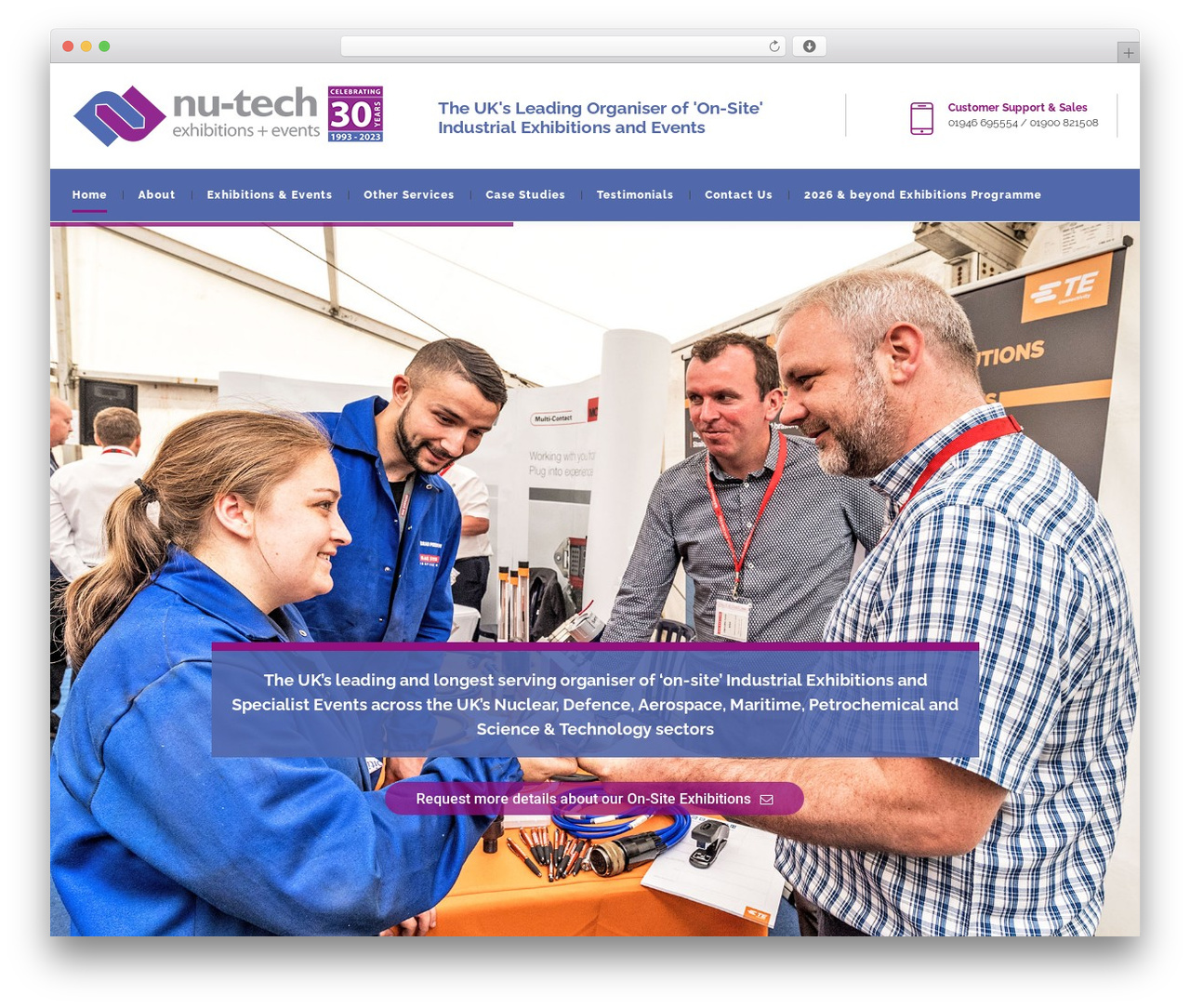 nutech WordPress theme - innovationexhibitions.com