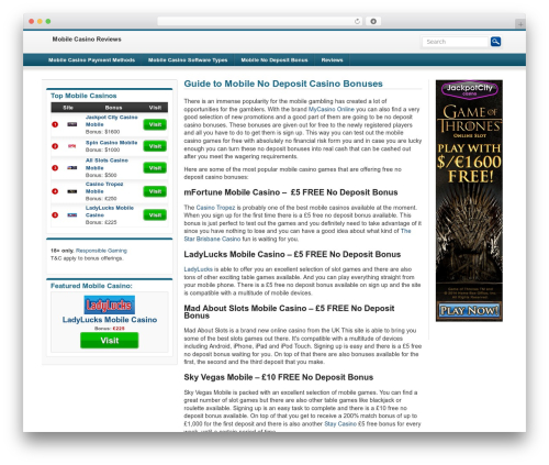 Overlay Theme WordPress theme - mobilecasinoreviews.net
