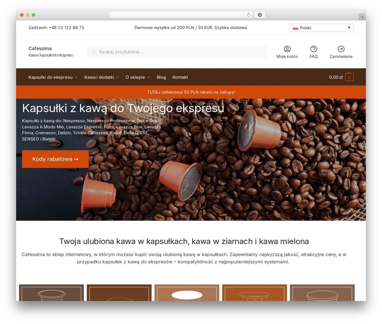 Shoptimizer WordPress shopping theme - cafessima.pl
