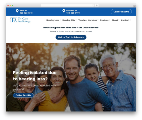 Theme WordPress UnderStrap BUILDER - tri-cityaudiology.com