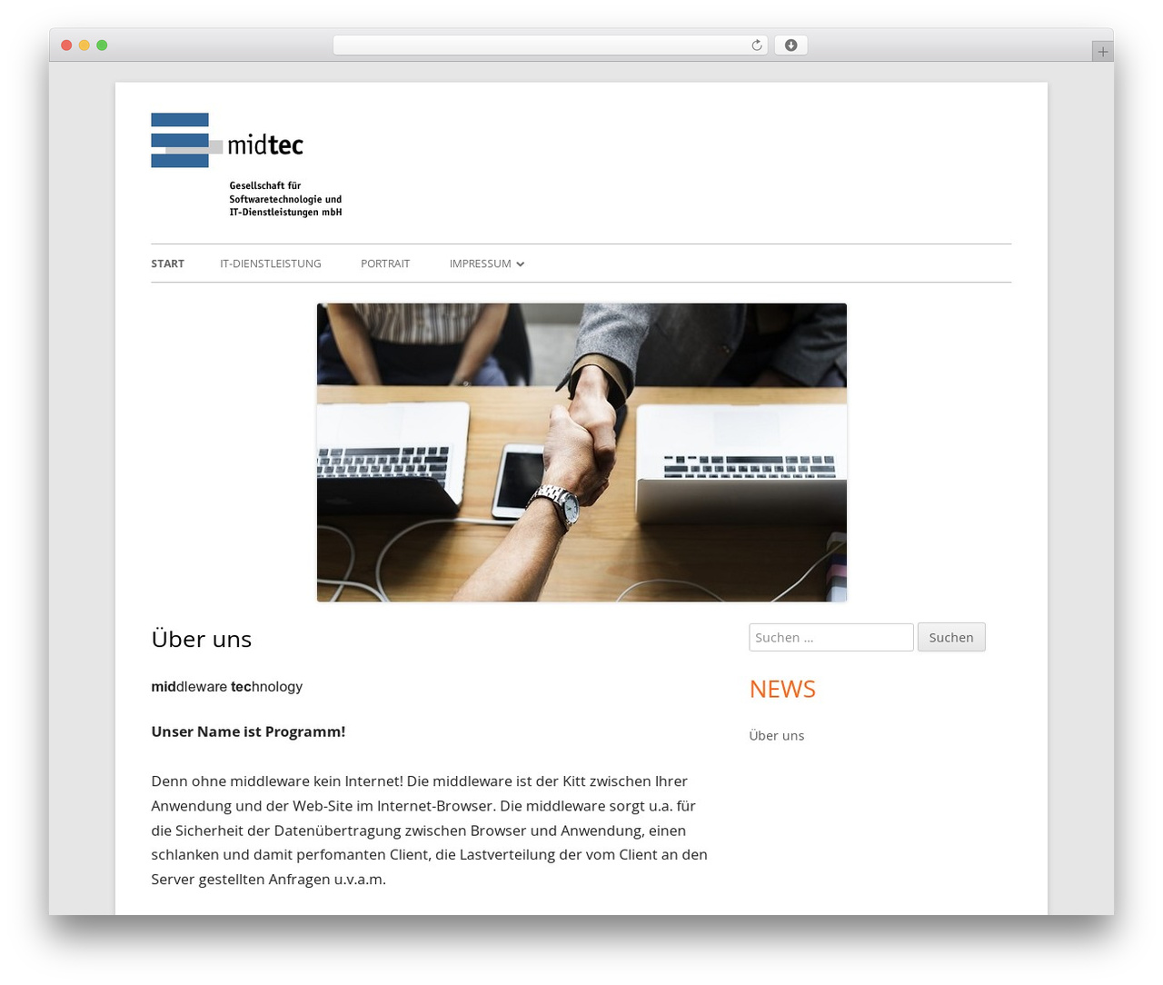 Tiny Framework WP theme - midtec.de
