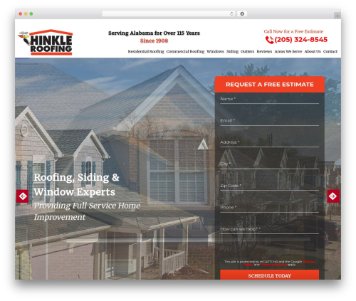 Genesis WordPress theme - www.hinkleroofing.com