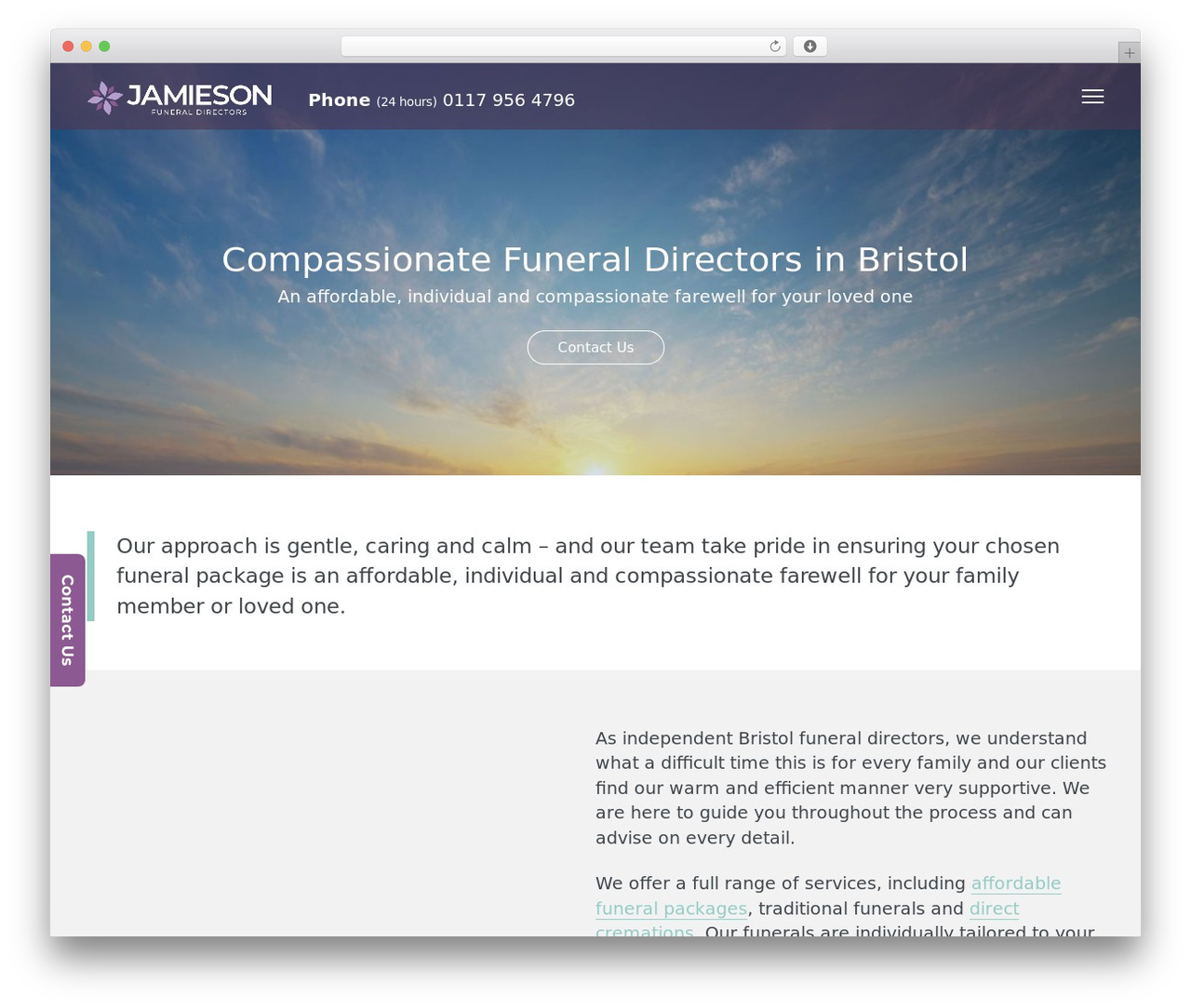 Jamieson FD WordPress theme - jamiesonfunerals.com
