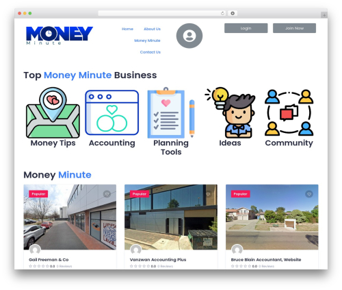 WP theme dservice - moneyminute.com.au