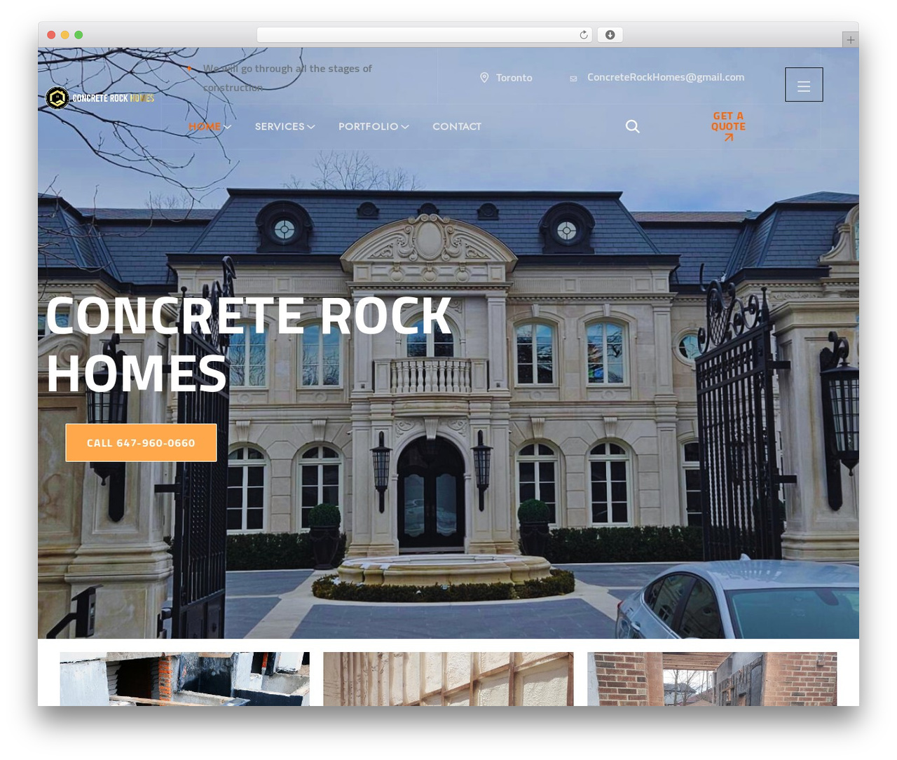 Elevate WordPress theme - concreterockhomes.com