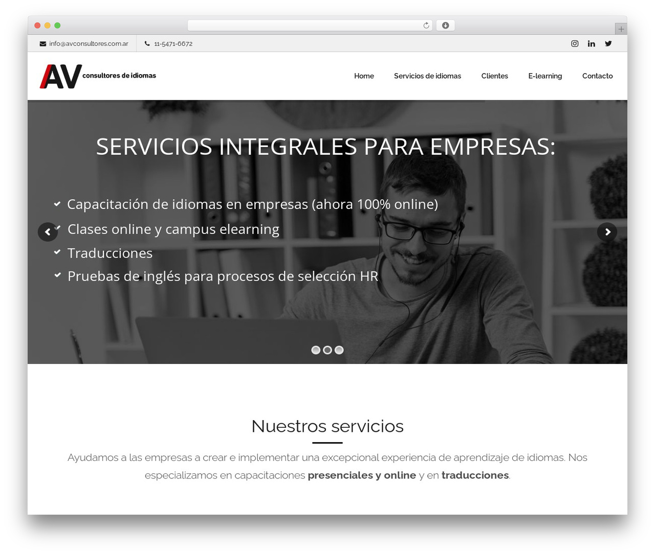 Lambda WordPress theme - avconsultores.com.ar