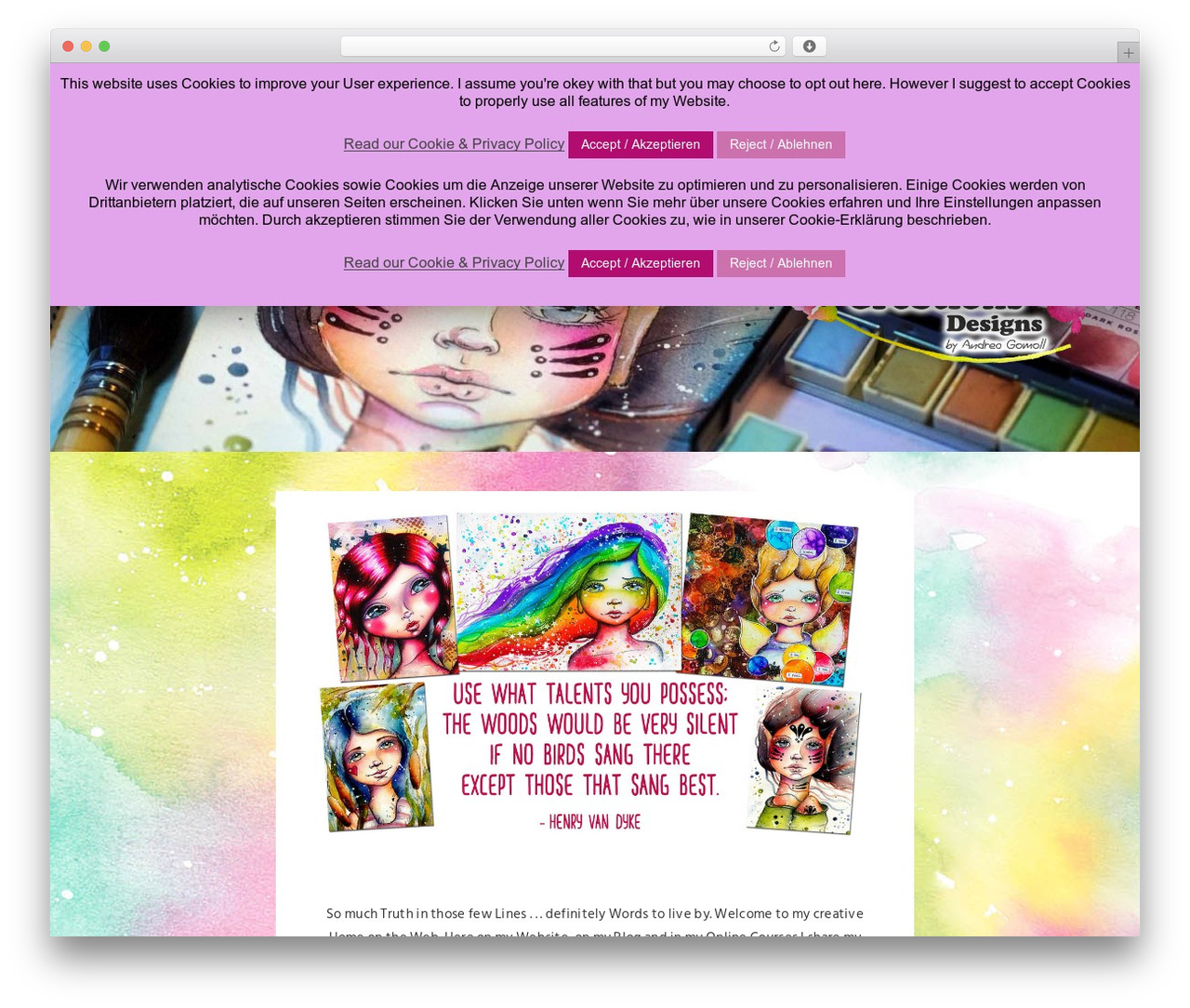 ProPhoto 7 WordPress theme - andrea-gomoll.de