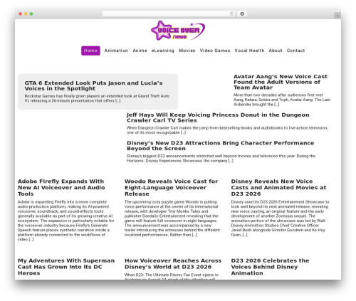 WordPress theme Genesis - voiceovernews.com