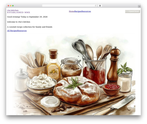 Etch Theme WordPress theme - ritas.kitchen