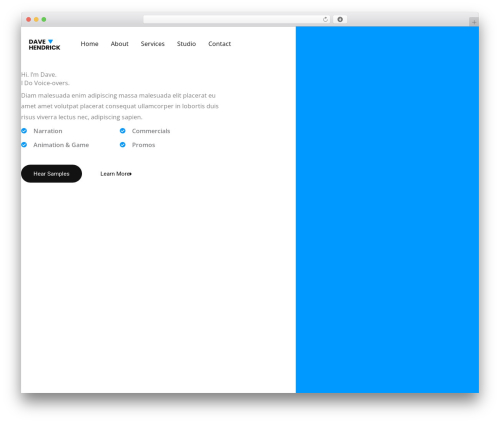 Astra sites server WordPress plugin - websitedemos.net/voiceover-artist-02