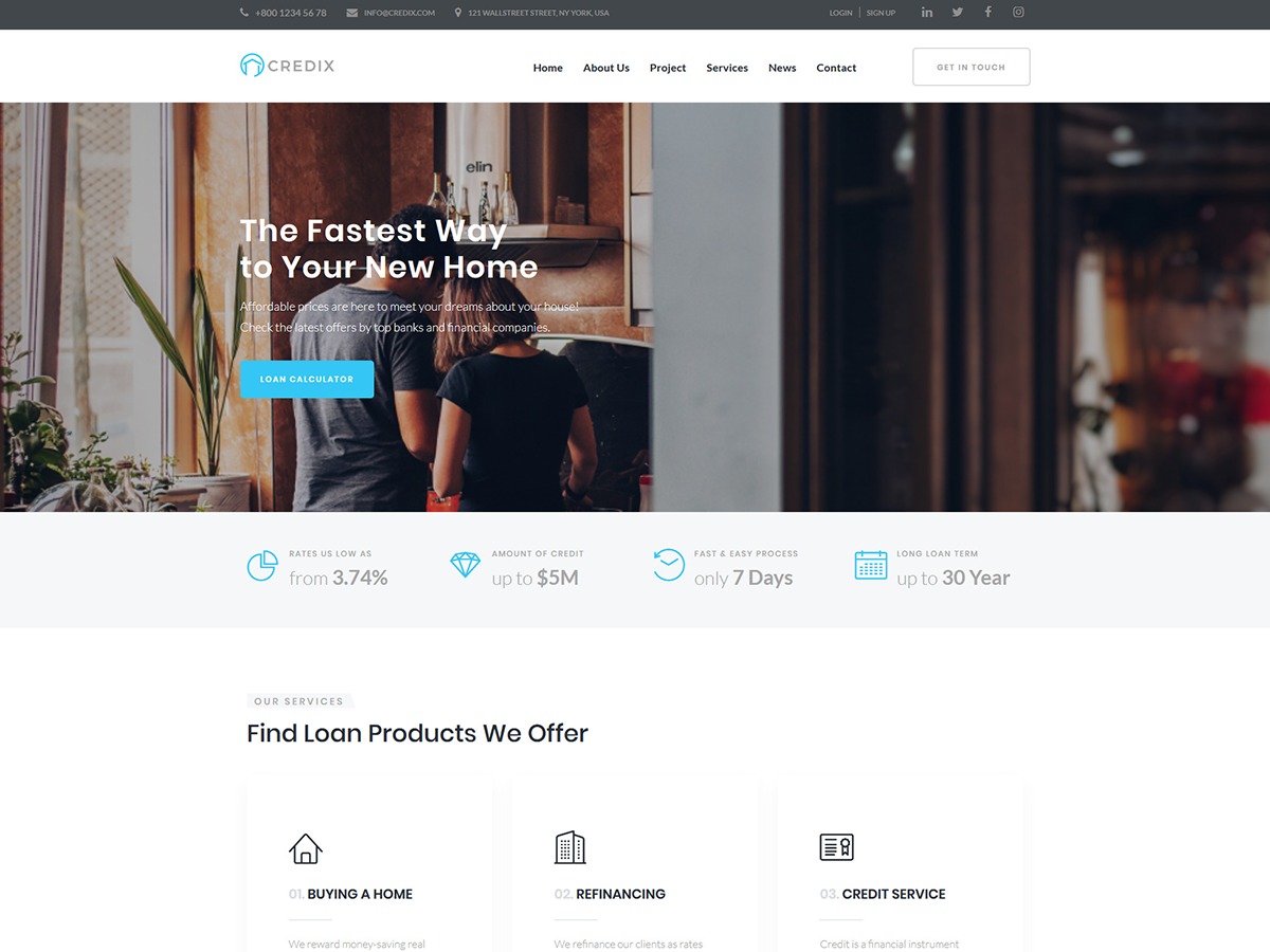 Credix theme WordPress by RockThemes