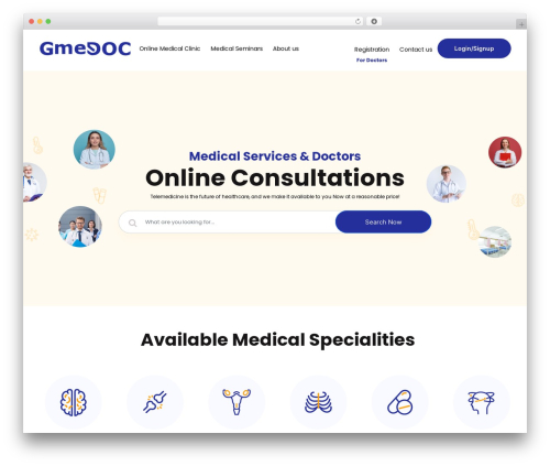 PricerrTheme medical WordPress theme - gmedoc.com