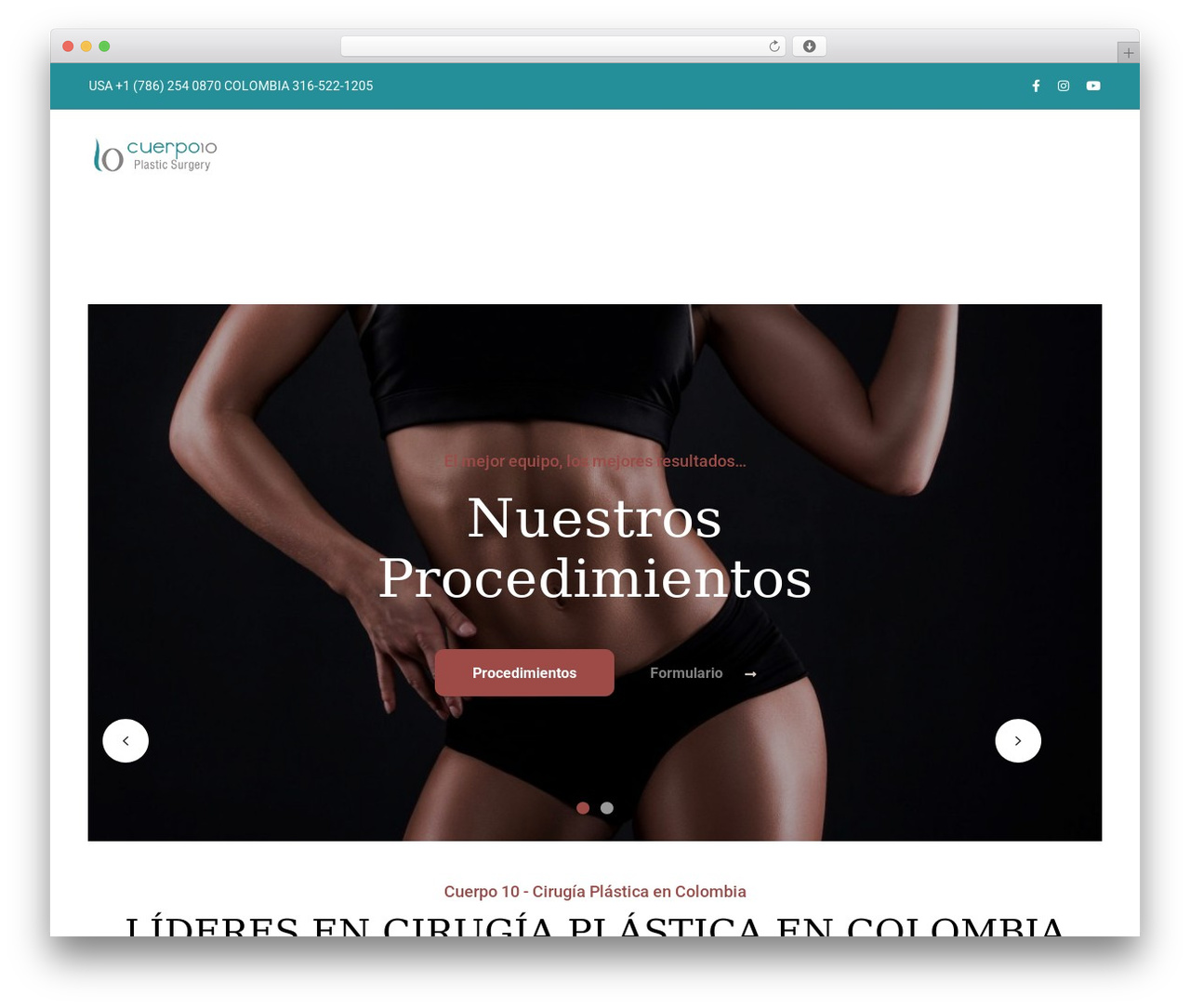 Progery WordPress theme - cuerpo10cirugiaplastica.com