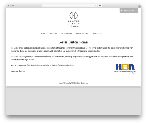 WebSource theme WordPress - coatescustomhomes.com
