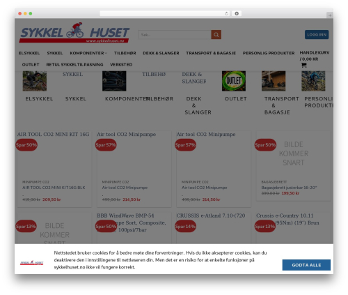 WordPress theme Flatsome - sykkelhuset.no